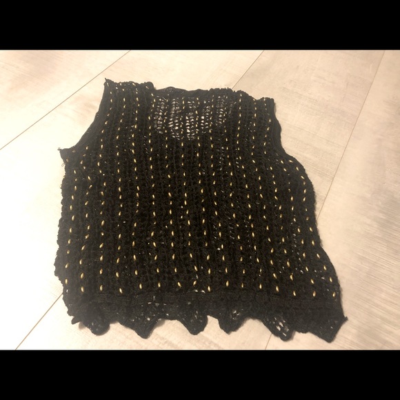 NEW Crocheted Beads Vest Jacket Bolero - Picture 4 of 8